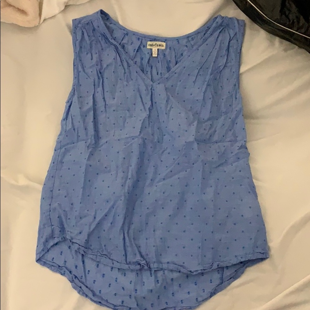 Blue tank top blouse